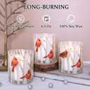 Cardinal Scented Candles 6.5oz Berry Aromatherapy Soy Wax Votive Candles, Long Lasting Burn Time Scented Candle, Thanksgiving Juneteenth Christmas Gifts, Valentine's Day Farmhouse Decor, Set of 3