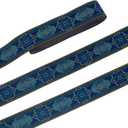PH PandaHall 1.3 Inch Vintage Jacquard Ribbon, 7 Yards Emobridered Woven Ribbon Boho Fabric Sewing Woven Ribbon Persian Floral Trim Fringe Decor Trim for Ramadan Clothing Embellishment Decoration (Blue)