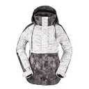 Volcom Women's Hailyn Snowboard Ski Winter Hooded Shell Jacket, White Tiger, X-Small