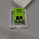 W&O 2-in-1 GaN Compatible with Fast Charger, GaN Charger Fast Charging, Retractable Phone Chargers Wall Plug with Lightning and Type-C Cables, Foldable Chargers for iPhone&Most Android, Green