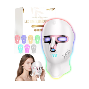 Yahi Red Light Therapy for Face and Neck, Rechargeable and Ergonomic Design for Home & Travel, Cordless Face Mask Light Therapy, White