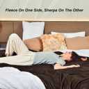 KAWAHOME Sherpa Fleece Queen Size Blanket for Bed - Extra Warm and Heavy Thick Blankets for Winter, Super Soft 500GSM Plush Blanket, 90"X 90" Brown
