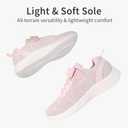 Apawwa Boys Girls Sneakers Lightweight Sneaker for boy Kids Breathable Tennis Shoes for Toddler/Little Kids/Big Kids (Z2405 Pink)