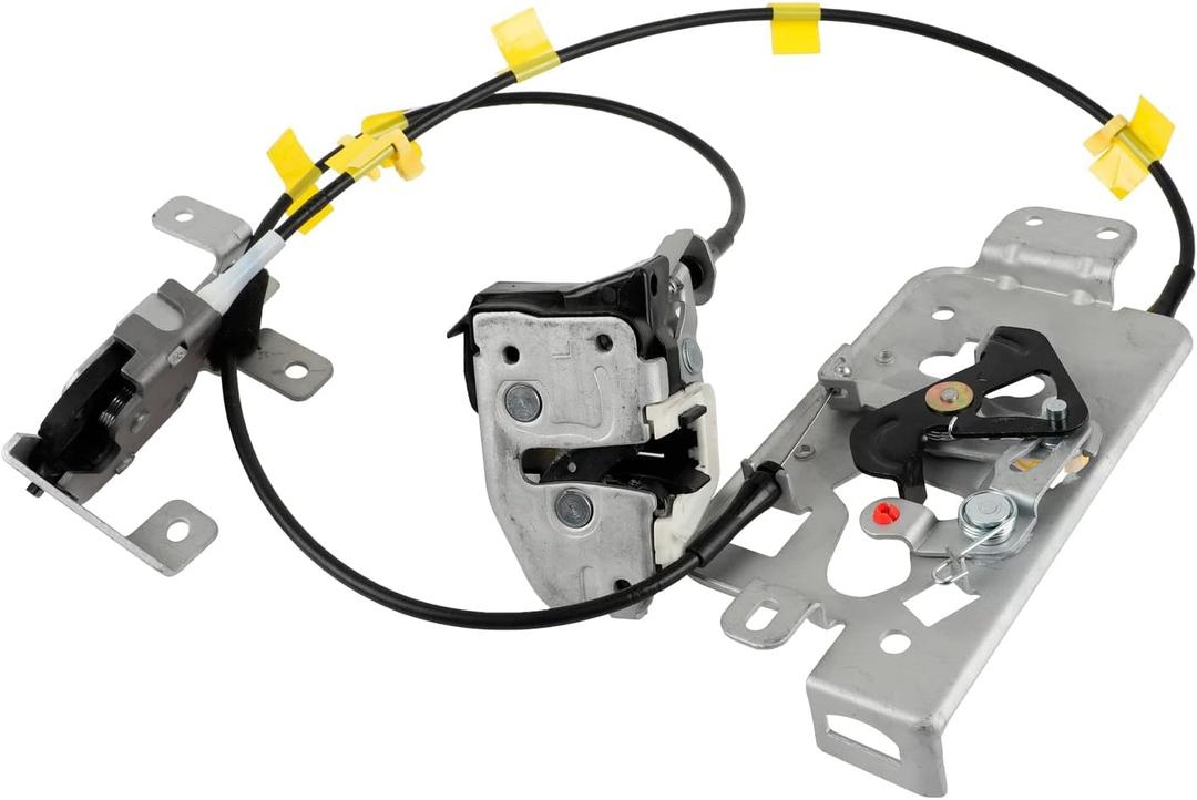 Left Driver Side Rear Door Lock Latch & Cable Compatible with Ford F150 Extended Cab Pickup 2004-2008, Upper and Lower Latches Assembly Replaces # 8L3Z-18264A01-B, 6l3Z-18264A01-B