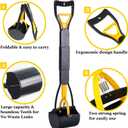 ienjoyed 2-Pack Pooper Scooper for Large Small Dogs Heavy Duty, 32" Long Handle Poop Scoop for Yard, Grass, Gravel, Dog Poop Grabber with High Strength Material and Durable Spring