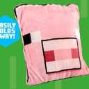 Paladone Minecraft Pig 2-in-1 Cushion Blanket - Officially Licensed Microsoft Travel Blanket, Foldable Soft Fluffy Throw, Gamer Living Room or Bedroom Decor 120cm x 150cm