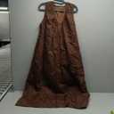 MISSACTIVER Women's Sleeveless Maxi Dress Scoop Neck Ruched Long Dress with Side Pockets Wide Shoulder Elegant Blouse Dresses (Brown) L