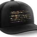 Tactical Pro Supply PVC American Flag Snapback Hat for Men and Women