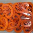 Morcheiong Blank Rubber Bracelets - 100pcs Orange Silicone Wristbands for Men Women and Teens