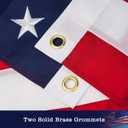 American Flags for Outside 3 x 5 FT, 100% Polyester Heavy Duty US Flag for High Wind Outdoor, Fade Resistant & Waterproof USA Flag with Embroidered Stars, Sewn Stripes, Brass Grommets