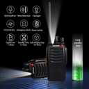 pxton Walkie Talkies Rechargeable Long Range Two-Way Radios with Earpieces,2-Way Radios UHF Handheld Transceiver Walky Talky with Flashlight Li-ion Battery and Charger2 Pack