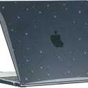 Compatible with MacBook Air 13 inch Case M5 M4 M3 M2 Chip 2022-2026 Release A3449 A3240 A3113 A2681, Sparkly Glitter Clear Case for MacBook 13.6 +Keyboard Cover+Screen Protector+Webcam Cover, Black