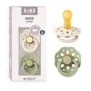 BIBS Pacifiers - Boheme Collection | BPA-Free Baby Pacifier | Made in Denmark | Set of 2 Ivory/Sage Color Premium Soothers | Size 6-18 Months