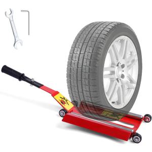 Wayona Portable Tire Jack Tool with Roller Plate, Tire Lifting Tool with Removable Handle for Cars, SUVs and Off-Road Trucks, Effortless Tire Lifter Jack Tool for Removal and Positioning of Tires