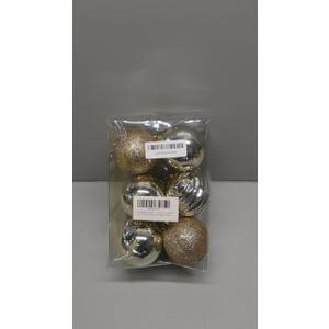 3.15" Champagne Christmas Ball Ornaments 12Pcs for Xmas Tree Shatterproof Christmas Tree Decorations Plastic Hanging Balls Set Wedding House Holiday Party Festival Home Decor