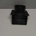 Hon&Guan 4 Inch Dryer Vent Cover Outside with Removable Mesh, Wall Mount Extractor Vent with Rubber Cushioned Non-Return Flap, High Quality Iron Outside Dryer Vent Cover for House (Black)