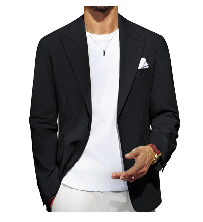 PJ PAUL JONES Blazer for Men Casual Cotton-Linen Sport Coat Lightweight 2 Button Lined Blazer Jacket Size S