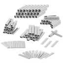 SHALL Heavy Duty T50 Staples and 18GA Brad Nails Combo Kit, 8000-Count, Four Sizes of T50 Staples for Staple Gun Including 1/4, 5/16, 3/8, 1/2 Inch and Two Sizes of Brad Nails Including 1/2, 9/16 Inch (T50 Staples & 18GA Brad Nails)