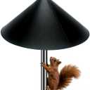 1 Pack 19 inch Squirrel Proof Baffle for Bird Feeder Pole,Shepherd's Hook Outdoor Sturdy,Squirrel Device Guard Deterrent Stop Squirrels from Climbing,Easy Install,Black