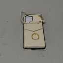 Asuwish Phone Case for Samsung Galaxy S25 Ultra 5G Wallet Cover with Tempered Glass Screen Protector and RFID Blocking Ring Stand Credit Card Holder Cell S25Ultra 25S S 25 25Ultra Women Men Off White