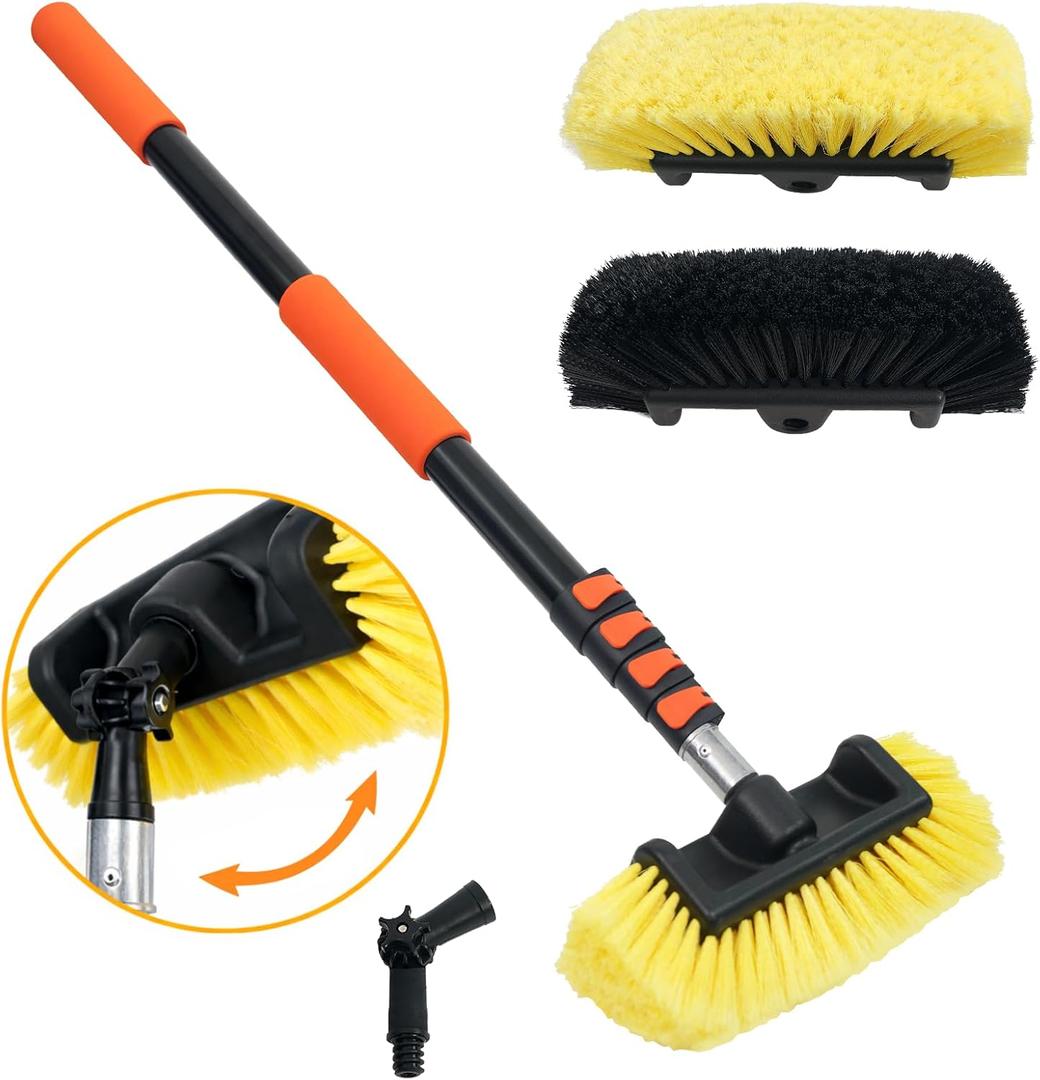 12FT Car Wash Brush with Long Handle Telescoping Extension Pole