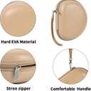 Headphone Case for Beats Solo 4/ for TOZO HT2/ for Glynzak/for Beats Studio Pro/for Beats Solo3/ for Beats Studio3 On-Ear Headphones, Foldable Bluetooth Wireless Headset (Extra Large) - Khaki