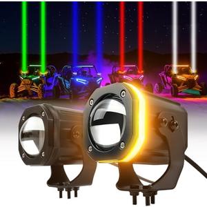 Whipless Led Whip Lights,Spot Beam Pod with Turn Signal Light RGBW Whip Lights for Side by Side with Switch & Remote Chase Light Antenna Whipless Whip for ATV UTV Can am Polaris RZR SXS Golf Cart Jeep : Automotive