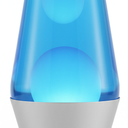 The Original Lava® Lamp - 14.5" Aurora Borealis – Classic Liquid Motion Lamp,White wax / blue liquid / silver base & cap