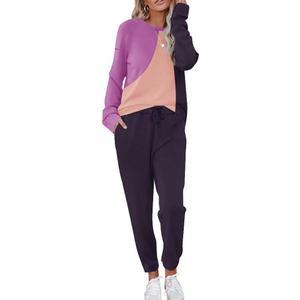 ETCYY NEW Lounge Sets for Women Two Piece Outfits Sweatsuits Sets Long Pant Loungewear Workout Athletic Tracksuits L