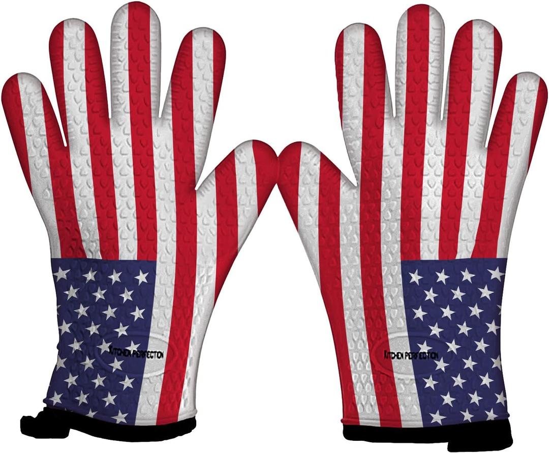 KITCHEN PERFECTION Silicone Smoker Oven Gloves -Extreme Heat Resistant BBQ Gloves -Handle Hot Food Right on Your Smoker Grill Fryer Pit|Waterproof Oven Mitts Grill Gloves |Superior Value Set+3 Bonuses (One Size Fits Most)