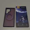 MAGIC JOHN Magnetic Case for Samsung Galaxy S22 Ultra Case [Compatible with Magsafe] [with 360 Rotatable Magnetic Metal Stand][Military Grade Shockproof] Anti Yellowing,Purple