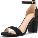 COASIS Women's Chunky Block Heels Open Toe Ankle Strap 3.5 Inch Heeled Sandals 10