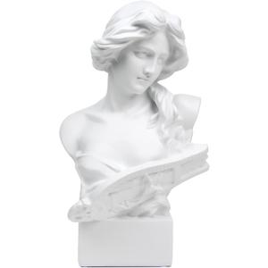 Norrclp Greek Statue of Musical Goddess, Classic Roman Head Bust Greek Mythology Sculpture for Living Room Home Shelf Decor (Goddess-11.8in)