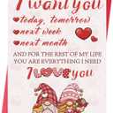 3 x Cute Gnome Valentines Day Card for Husband, Wife, Boyfriend, or Girlfriend  Valentines Day Gifts for Him or Her (WY-504)