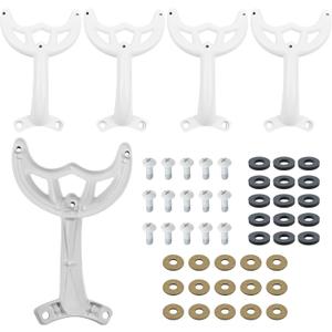 7740600 52-Inch White Finish Replacement Fan Blade Arms Compatible with Westinghouse SL2P, Five-pack, 4.38x6.75x1.38, (Incompatible with 42 inches)