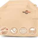 GrillTough Heavy Duty BBQ Grill Cover for Outdoor Grill, 52 Inch – Waterproof, Weather Resistant, UV & Fade Resistant with Adjustable Straps – Gas Grill Cover for Weber, Genesis, Charbroil, etc. Tan