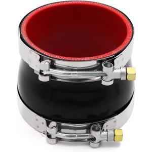 Straight Reducer Coupler Silicone Hose ID 4-inch to 4-1/2inch 4-Ply with Stainless Steel T-Bolt Clamp for Automotive Turbo/Intercooler/Intake Piping