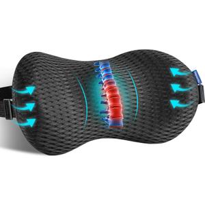 Lumbar Support Pillow for Office Chair Car Back Support Pillow, Memory Foam Gaming Chair Desk Chair Back Cushion for Lower Back Pain Relief, Ergonomic Back Rest
