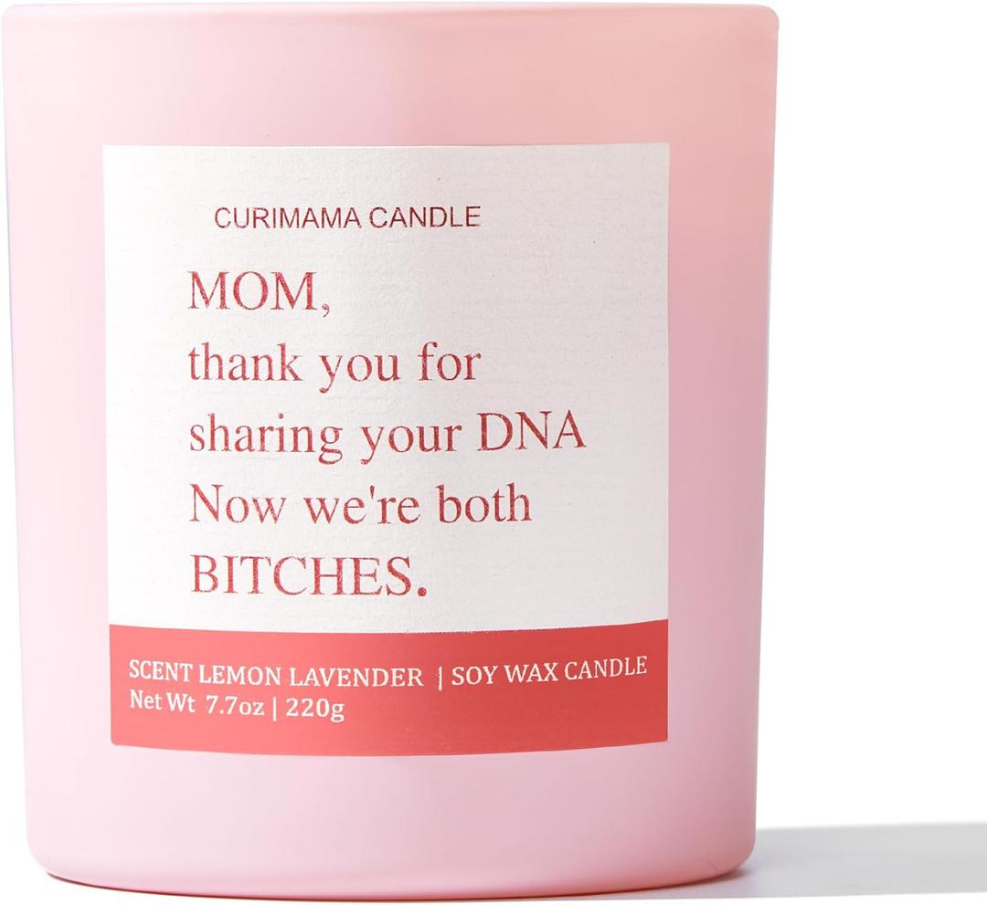Gifts for Women, Funny Birthday Gifts for Moms, Mother Birthday Gift from Daughter, Lavender Soy Candle for Mama Mum, Funny Gift Ideas for Women