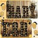 Pooqla 4 FT Marquee Light Up Letters, Black Giant LED Sign Marquee Letter Lights 4 Feet Tall, Big Mosaic Letters for Balloons Birthday Party Anniversary Wedding Decorations, Warm White B