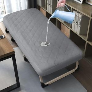 Cot Mattress Pad Protector Waterproof, Quilted Cot Size Mattress Cover 30" X 75" X 10" Fitted for Narrow Twin/Camp Bunk/Rvs Bunk/Guest Beds, Deep Pocket Mattress Topper, Gray (Cover Only)