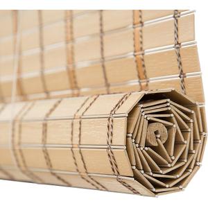 Bamboo Roller Shades for Windows PVC Roll up Blinds Outdoor Faux Custom Bamboo Blinds Weatherproof/Anti-UV/Privacy Light Filtering Roller Shades for Patio Porch 20-59" Wide