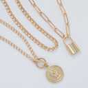 iF YOU Vintage Gold Layered Necklaces for Women Trendy, Chunky Cuban Link Paperclip Chains Necklace Stack, Coin Pendant Necklace Set Jewelry Gifts