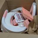 Potty Training Seat, SKYROKU Upgrade Toddler Toilet Seat for Kids Boys Girls, 2 in 1 Potty Training Toilet, Splash Guard Anti-Slip Pad Step Stool,New Sector-Shape Stabilized Base (8899+Pink)