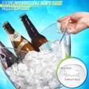 Cunhill 24 Pieces Plastic Clear Ice Bucket with Scoops Clear Acrylic Ice Tub Plastic Wine Bucket Party Beverage Chiller Bin Parties Tub for Wine Champagne or Beer (4 Liters)