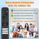 Voice Remote Replacement for TCL Google TV,RC813 Remote Control Only Compatible with TCL QM8/QM7/Q7/Q6/Q5 Series Android Smart TV