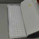 J JOYACCESS Wireless Keyboard and Mouse Combo with 7 Backlit Options,Quiet Light Up Keys,Type-C Rechargeable,Sleep Mode-2.4G Slient Portable Cordless Combo for Laptop/PC/Computer/Mac(White+Sliver)