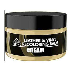 FORTIVO Leather Recoloring Balm, Color Restorer, Scratch Remover, Couch Paint and Repair, Leather Balm for Couches (Cream)
