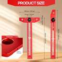 Saker Woodworking Scriber Marking Line Ruler, Adjustable Aluminum Alloy Sliding T-Square Ruler,Precision Line Drawing aid Ruler with Angle Adjustment Scale