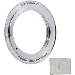 PHOLSY Lens Mount Adapter Manual Focus Compatible with Nikon F AI AF-S Mount Lens to Canon EOS EF-Mount Camera Body, Nikon F to EOS, Nikon F to EF